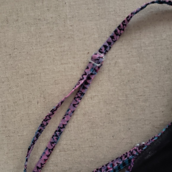 Maxi Dress - Flowy Fit Spaghetti Strap Long Coloured Print Pink Purple T… - Picture 4 of 4